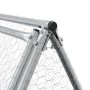 Hühnerkäfig aus verzinktem silbernem Stahl 400x105x91 cm von vidaXL, Käfige und Lebensräume für Kleintiere - Ref: Foro24-1725...