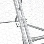 Hühnerkäfig aus verzinktem silbernem Stahl 400x105x91 cm von vidaXL, Käfige und Lebensräume für Kleintiere - Ref: Foro24-1725...