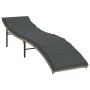 Tumbona con cojín ratán sintético gris claro 55x199x50 cm de vidaXL, Tumbonas - Ref: Foro24-368250, Precio: 114,30 €, Descuen...