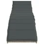 Tumbona con cojín ratán sintético gris claro 55x199x50 cm de vidaXL, Tumbonas - Ref: Foro24-368250, Precio: 114,30 €, Descuen...