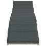 Tumbona con cojín ratán sintético gris claro 55x199x50 cm by vidaXL, Loungers - Ref: Foro24-368250, Price: 83,38 €, Discount: %
