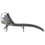 Tumbona con cojín ratán sintético gris claro 55x199x50 cm de vidaXL, Tumbonas - Ref: Foro24-368250, Precio: 114,30 €, Descuen...