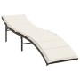 Tumbona con cojín ratán sintético marrón 55x199x50 cm by vidaXL, Loungers - Ref: Foro24-368246, Price: 83,38 €, Discount: %