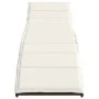 Liegestuhl mit braunem Kunststoff-Rattankissen 55x199x50 cm. von vidaXL, Liegen - Ref: Foro24-368246, Preis: 114,30 €, Rabatt: %