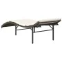 Liegestuhl mit braunem Kunststoff-Rattankissen 55x199x50 cm. von vidaXL, Liegen - Ref: Foro24-368246, Preis: 114,30 €, Rabatt: %