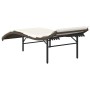 Tumbona con cojín ratán sintético marrón 55x199x50 cm by vidaXL, Loungers - Ref: Foro24-368246, Price: 83,38 €, Discount: %