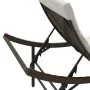 Liegestuhl mit braunem Kunststoff-Rattankissen 55x199x50 cm. von vidaXL, Liegen - Ref: Foro24-368246, Preis: 114,30 €, Rabatt: %