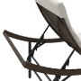 Tumbona con cojín ratán sintético marrón 55x199x50 cm by vidaXL, Loungers - Ref: Foro24-368246, Price: 83,38 €, Discount: %