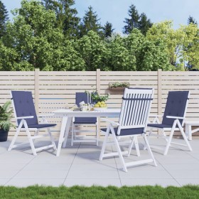 Kissen für Stühle mit hoher Rückenlehne, 4 Stück, marineblaues Gewebe. von vidaXL, Kissen für Stühle und Sofas - Ref: Foro24-...