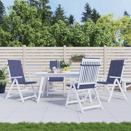 Kissen für Stühle mit hoher Rückenlehne, 4 Stück, marineblaues Gewebe. von vidaXL, Kissen für Stühle und Sofas - Ref: Foro24-...