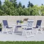 Kissen für Stühle mit hoher Rückenlehne, 4 Stück, marineblaues Gewebe. von vidaXL, Kissen für Stühle und Sofas - Ref: Foro24-...