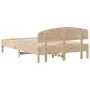 Bed frame with solid pine wood headboard 140x200 cm by vidaXL, Beds and slatted bases - Ref: Foro24-3207209, Price: 157,14 €,...