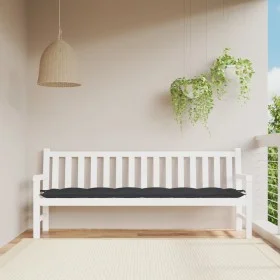 Gartenbankkissen aus schwarzem Oxford-Stoff 200x50x7 cm von vidaXL, Kissen für Stühle und Sofas - Ref: Foro24-361647, Preis: ...