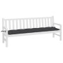 Gartenbankkissen aus schwarzem Oxford-Stoff 200x50x7 cm von vidaXL, Kissen für Stühle und Sofas - Ref: Foro24-361647, Preis: ...