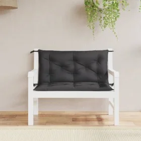 Gartensitzbankkissen 2 Stück aus schwarzem Oxford-Stoff 100x50x7 cm von vidaXL, Kissen für Stühle und Sofas - Ref: Foro24-361...