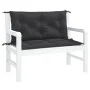Gartensitzbankkissen 2 Stück aus schwarzem Oxford-Stoff 100x50x7 cm von vidaXL, Kissen für Stühle und Sofas - Ref: Foro24-361...
