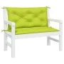 Gartenbankkissen 2 Stück leuchtendes Grün 100x50x7 cm von vidaXL, Kissen für Stühle und Sofas - Ref: Foro24-361670, Preis: 35...