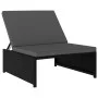 Sillas de jardín reclinables con mesa 2 uds ratán PE negro de vidaXL, Tumbonas - Ref: Foro24-47402, Precio: 212,90 €, Descuen...