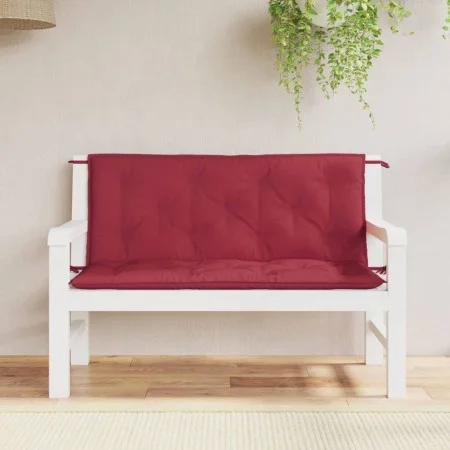 Cojines de banco de jardín 2 uds rojo tinto 120x50x7 cm by vidaXL, Cushions for chairs and sofas - Ref: Foro24-361687, Price:...