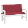 Cojines de banco de jardín 2 uds rojo tinto 120x50x7 cm by vidaXL, Cushions for chairs and sofas - Ref: Foro24-361687, Price:...