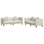 Zweiteiliges Sofaset mit cremefarbenen Samtkissen. von vidaXL, Sofas - Ref: Foro24-3209264, Preis: 524,27 €, Rabatt: %