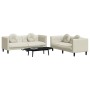 Juego de sofás con cojines 2 piezas terciopelo crema by vidaXL, Sofas - Ref: Foro24-3209264, Price: 531,34 €, Discount: %