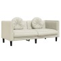 Juego de sofás con cojines 2 piezas terciopelo crema by vidaXL, Sofas - Ref: Foro24-3209264, Price: 531,34 €, Discount: %