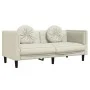 Zweiteiliges Sofaset mit cremefarbenen Samtkissen. von vidaXL, Sofas - Ref: Foro24-3209264, Preis: 524,27 €, Rabatt: %