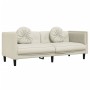 Juego de sofás con cojines 2 piezas terciopelo crema by vidaXL, Sofas - Ref: Foro24-3209264, Price: 531,34 €, Discount: %