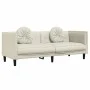 Zweiteiliges Sofaset mit cremefarbenen Samtkissen. von vidaXL, Sofas - Ref: Foro24-3209264, Preis: 524,27 €, Rabatt: %