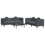 Zweiteiliges Sofaset mit dunkelgrauen Samtkissen. von vidaXL, Sofas - Ref: Foro24-3209258, Preis: 476,43 €, Rabatt: %