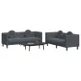 Zweiteiliges Sofaset mit dunkelgrauen Samtkissen. von vidaXL, Sofas - Ref: Foro24-3209258, Preis: 469,58 €, Rabatt: %