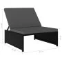 Sillas de jardín reclinables con mesa 2 uds ratán PE negro de vidaXL, Tumbonas - Ref: Foro24-47402, Precio: 212,90 €, Descuen...