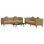 Zweiteiliges Sofaset mit braunen Samtkissen. von vidaXL, Sofas - Ref: Foro24-3209266, Preis: 527,67 €, Rabatt: %
