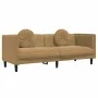 Zweiteiliges Sofaset mit braunen Samtkissen. von vidaXL, Sofas - Ref: Foro24-3209266, Preis: 527,67 €, Rabatt: %