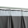 Cortinas opacas y ganchos 2 uds terciopelo antracita 140x245 cm