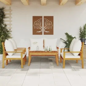 Juego de muebles jardín 5 pzas con cojines madera maciza acacia by vidaXL, Garden sets - Ref: Foro24-3211801, Price: 577,86 €...