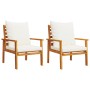 Gartenmöbel-Set 5-teilig mit massiven Akazienholzrahmen und Kissen von vidaXL, Gartensets - Ref: Foro24-3211801, Preis: 603,4...
