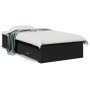 Schwarzes Holzwerkstoffbett mit Schubladen 90x190 cm von vidaXL, Betten und Lattenroste - Ref: Foro24-3280434, Preis: 104,53 ...
