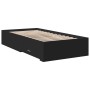 Schwarzes Holzwerkstoffbett mit Schubladen 90x190 cm von vidaXL, Betten und Lattenroste - Ref: Foro24-3280434, Preis: 104,53 ...