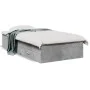 Concrete gray engineered wood bed with drawers 100x200 cm by vidaXL, Beds and slatted bases - Ref: Foro24-3280422, Price: 103...