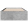 Betongraues Holzwerkstoffbett mit Schubladen 100x200 cm von vidaXL, Betten und Lattenroste - Ref: Foro24-3280422, Preis: 102,...