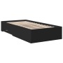 Schwarzes Holzwerkstoffbett mit Schubladen 100x200 cm von vidaXL, Betten und Lattenroste - Ref: Foro24-3280420, Preis: 119,66...