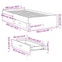 Schwarzes Holzwerkstoffbett mit Schubladen 100x200 cm von vidaXL, Betten und Lattenroste - Ref: Foro24-3280420, Preis: 119,66...