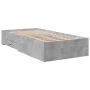Concrete gray engineered wood bed with drawers 90x200 cm by vidaXL, Beds and slatted bases - Ref: Foro24-3280429, Price: 111,...
