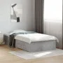 Concrete gray engineered wood bed with drawers 90x200 cm by vidaXL, Beds and slatted bases - Ref: Foro24-3280429, Price: 111,...