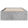 Betongraues Holzwerkstoffbett mit Schubladen 90x200 cm von vidaXL, Betten und Lattenroste - Ref: Foro24-3280429, Preis: 113,2...