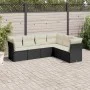Set de sofás de jardín 6 piezas y cojines ratán sintético negro by vidaXL, Garden sets - Ref: Foro24-3249515, Price: 369,15 €...