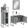Set de muebles de baño 3 pzas madera contrachapada gris sonoma by vidaXL, Bathroom furniture - Ref: Foro24-3214352, Price: 14...