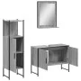 Set de muebles de baño 3 pzas madera contrachapada gris sonoma by vidaXL, Bathroom furniture - Ref: Foro24-3214352, Price: 14...
